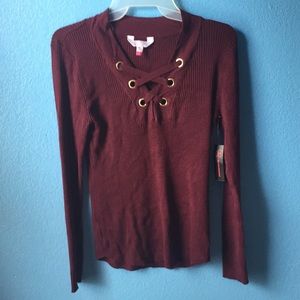 Burgundy long sleeve